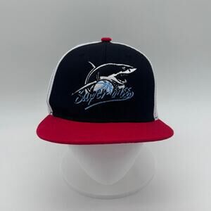 Super Bass Hat Red Black White Cap Shark Unisex